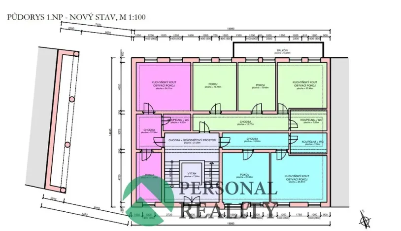 Prodej činžovního domu, Cheb, Svobody, 1793 m2