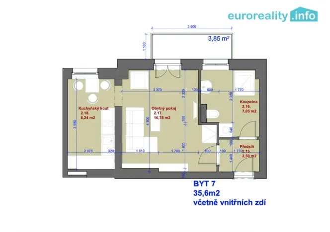 Prodej bytu 1+1, Mariánské Lázně, Hlavní třída, 35 m2