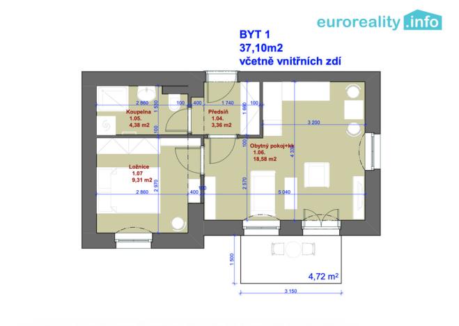 Prodej bytu 2+kk, Mariánské Lázně, Hlavní třída, 37 m2