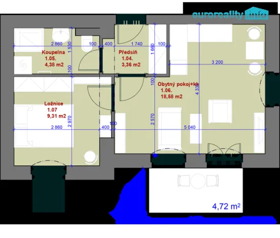Prodej bytu 2+kk, Mariánské Lázně, Hlavní třída, 37 m2