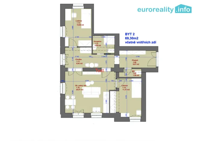 Prodej bytu 3+kk, Mariánské Lázně, Hlavní třída, 69 m2