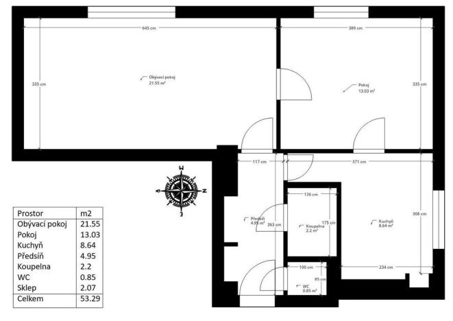 Prodej bytu 2+1, Pardubice - Zelené Předměstí, K Blahobytu, 53 m2