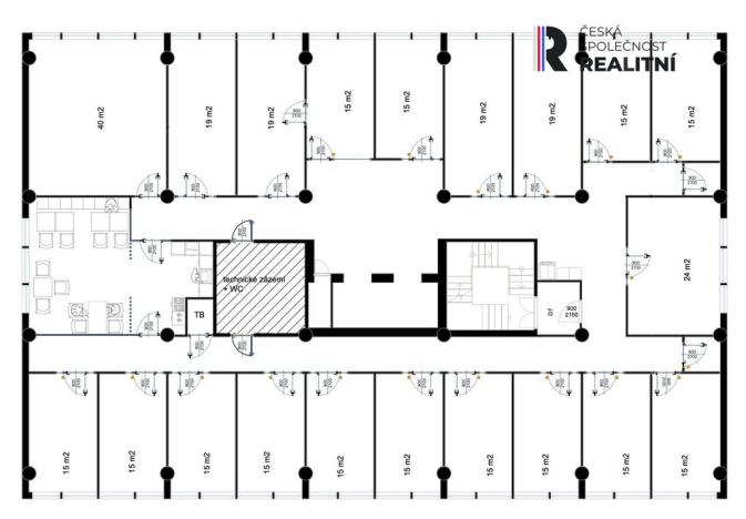 Pronájem kanceláře, Zlín - Louky, třída Tomáše Bati, 550 m2