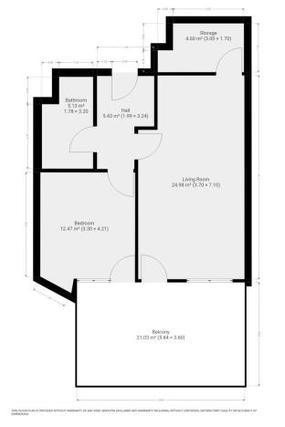 Pronájem bytu 2+kk, Praha - Malešice, Počernická, 57 m2