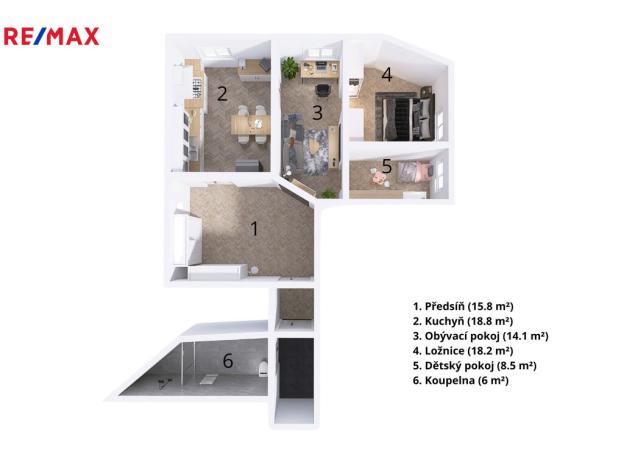 Prodej bytu 3+1, Olomouc, Nešverova, 81 m2