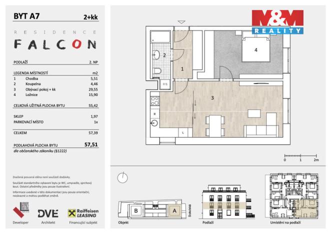 Prodej bytu 2+kk, Mělník, Sokolská, 58 m2