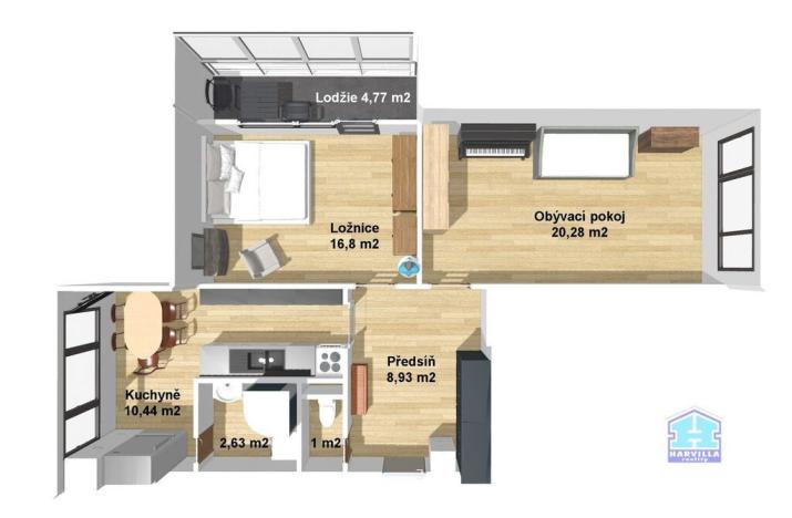 Prodej bytu 2+1, Plzeň - Skvrňany, Vojanova, 65 m2