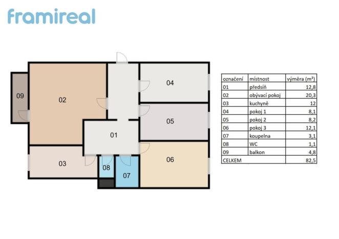 Prodej bytu 4+1, Brno, Oblá, 83 m2