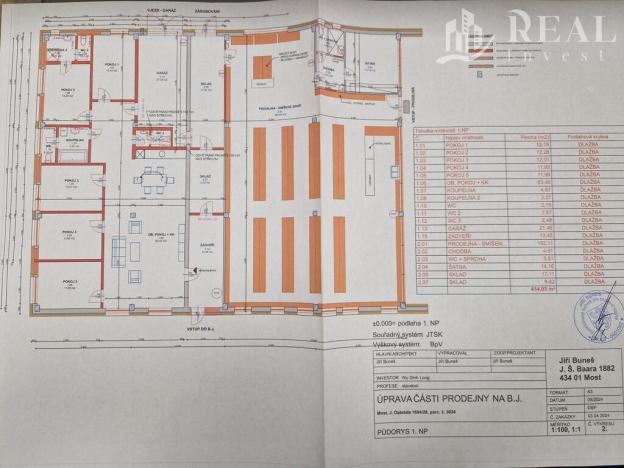 Prodej obchodního prostoru, Most, Jana Opletala, 500 m2