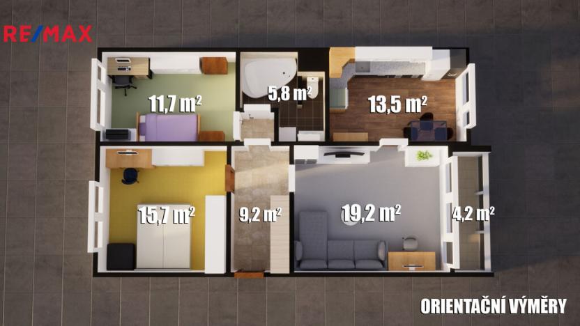 Prodej bytu 3+1, Česká Lípa, Východní, 75 m2