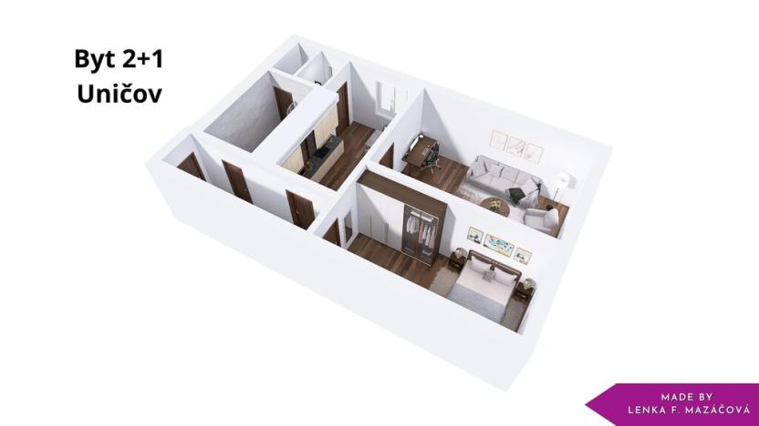 Pronájem bytu 2+1, Uničov, Masarykovo nám., 69 m2