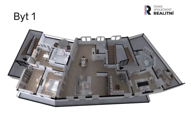 Prodej atypického bytu, Kroměříž, náměstí Míru, 178 m2