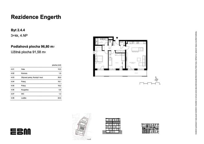 Prodej bytu 3+kk, Kladno, U Engerthu, 92 m2