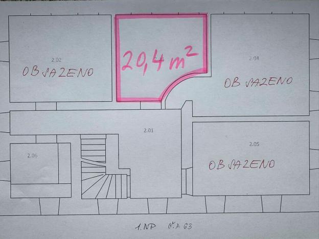 Pronájem kanceláře, Smržovka, Na Kopečku, 19 m2