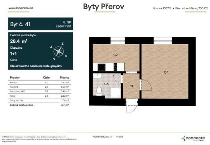 Prodej bytu 1+1, Přerov - Přerov I-Město, Husova, 28 m2
