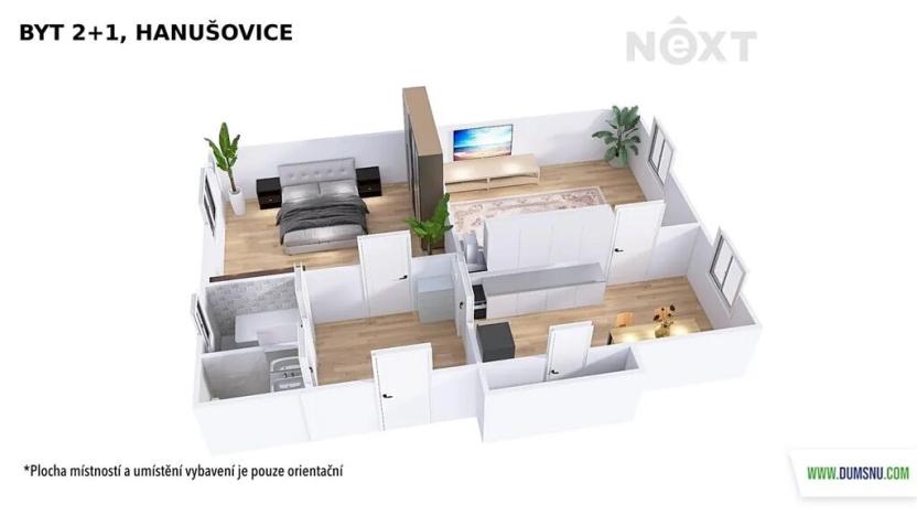 Pronájem bytu 2+1, Hanušovice, Hlavní, 69 m2