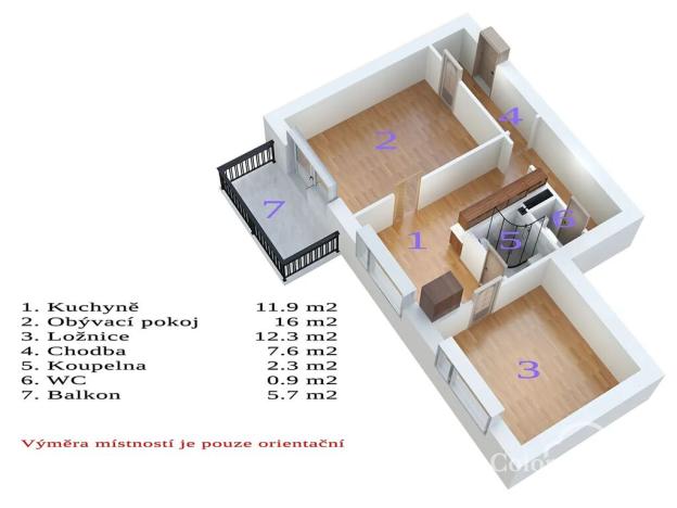 Pronájem bytu 2+1, Olomouc, gen. Píky, 56 m2