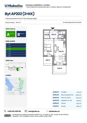 Prodej bytu 2+kk, Brno, Ondrova, 52 m2