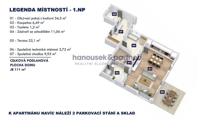 Prodej bytu 4+kk, Volary, 111 m2