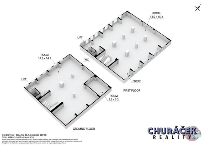Prodej obchodního prostoru, Čelákovice, Sokolovská, 463 m2