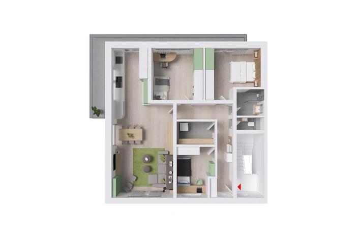 Prodej bytu 4+kk, Nebovidy, 101 m2