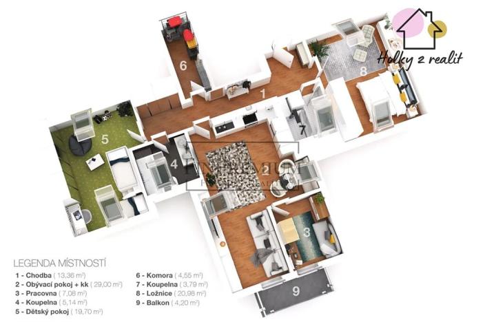 Prodej bytu 3+kk, Jesenice, Lomená, 108 m2