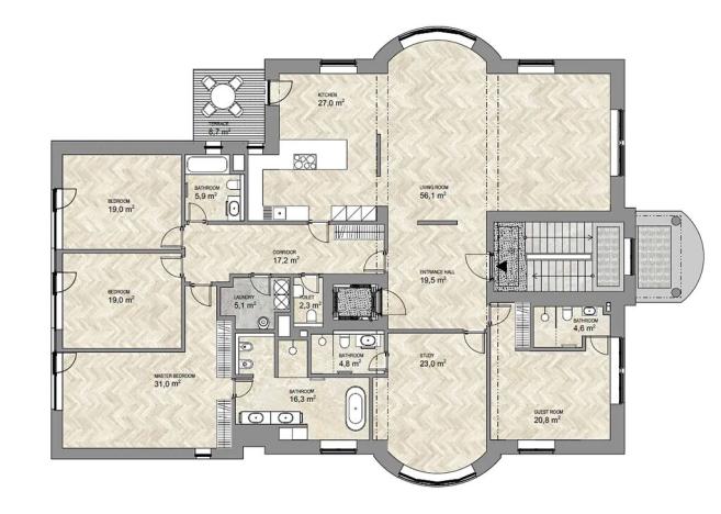 Pronájem bytu 6+kk a větší, Praha - Bubeneč, Na Marně, 273 m2