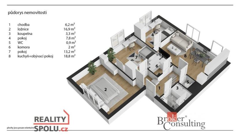 Prodej bytu 4+kk, Zásmuky - Sobočice, 70 m2