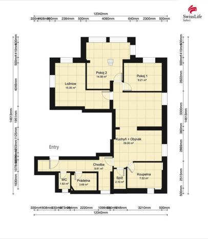 Prodej bytu 4+1, Trutnov, Lesní, 93 m2