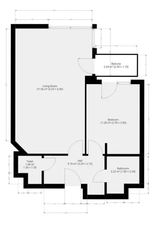 Pronájem bytu 2+kk, Praha - Kyje, Federova, 52 m2