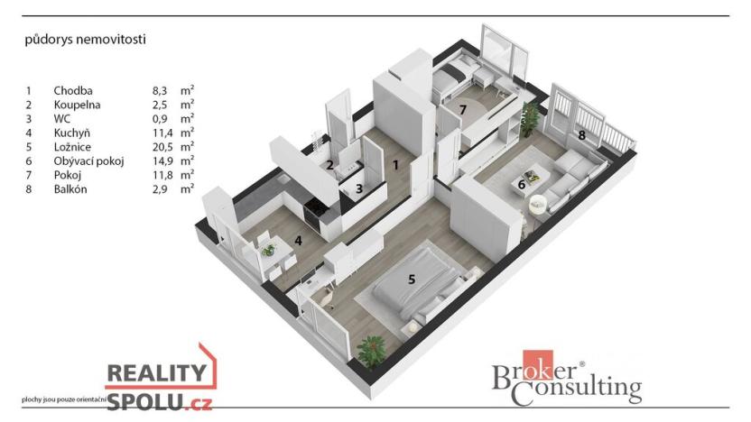 Prodej bytu 3+1, Rychnov nad Kněžnou, Mírová, 75 m2