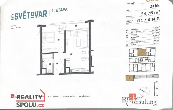 Prodej bytu 2+kk, Plzeň - Východní Předměstí, Sladová, 55 m2
