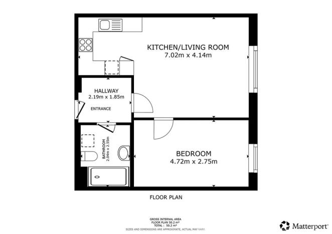Pronájem bytu 2+kk, Praha - Chodov, Medkova, 48 m2