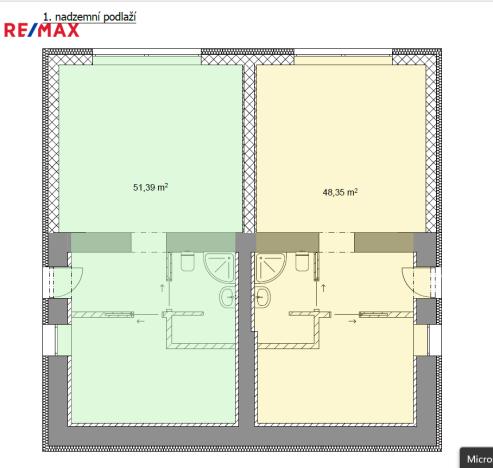 Pronájem bytu 2+kk, Všenory, Ke Hřbitovu, 51 m2
