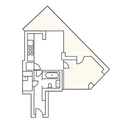 Prodej bytu 2+kk, Praha - Žižkov, Ke kapslovně, 58 m2