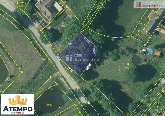 Prodej pozemku pro bydlení, Nová Bystřice - Nový Vojířov, 634 m2