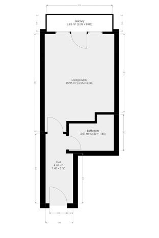 Pronájem bytu 1+kk, Praha - Hlubočepy, Silurská, 27 m2