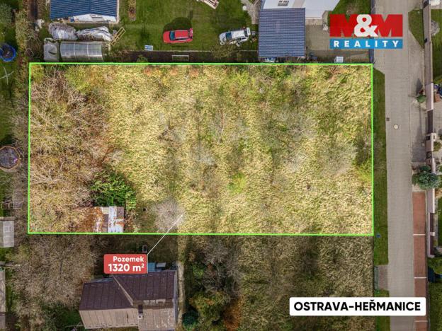 Prodej pozemku pro bydlení, Ostrava - Heřmanice, 1320 m2