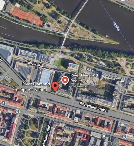 Pronájem bytu 2+kk, Praha - Karlín, Rohanské nábřeží, 57 m2