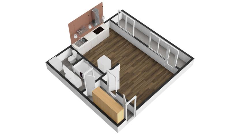 Pronájem bytu 1+kk, Praha - Střížkov, Teplická, 33 m2