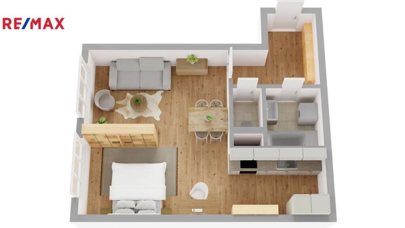 Pronájem bytu 1+kk, Hradec Králové - Nový Hradec Králové, Mrštíkova, 55 m2