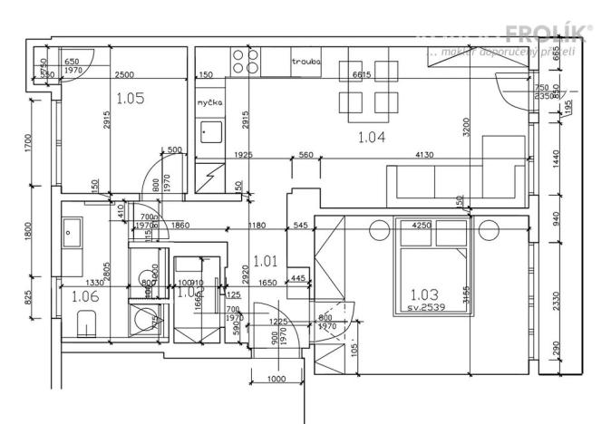 Pronájem bytu 3+kk, Praha - Vokovice, Na dlouhém lánu, 52 m2