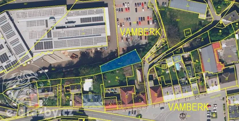 Dražba pozemku, Vamberk, 516 m2