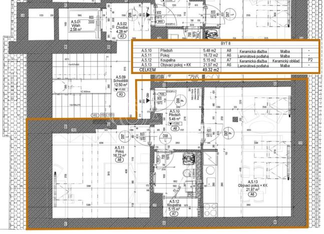 Pronájem bytu 2+kk, Praha - Karlín, Křižíkova, 49 m2