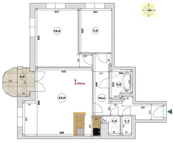 Pronájem bytu 3+kk, Velké Přílepy, Erbenova, 67 m2