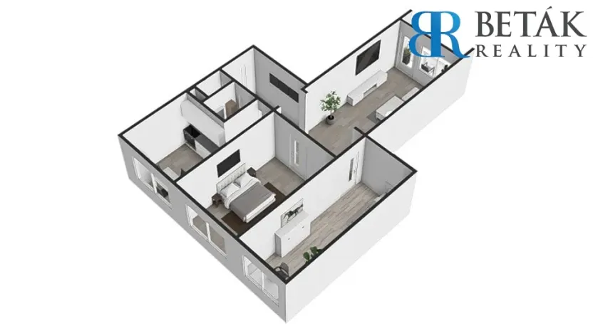 Prodej bytu 3+1, Přerov, nábř. Dr. Edvarda Beneše, 64 m2