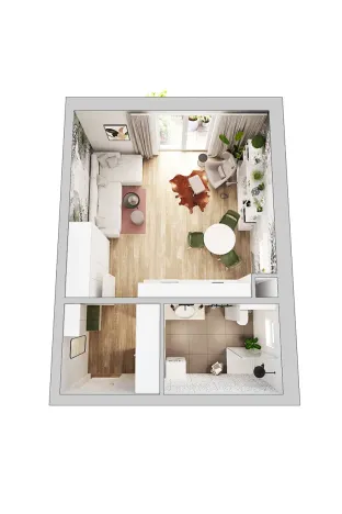 Prodej bytu 1+kk, Milovice, Topolová, 37 m2