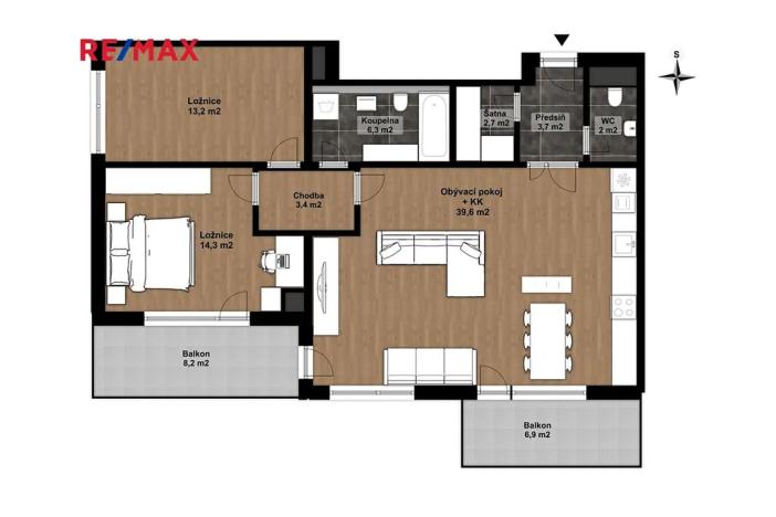 Prodej bytu 3+kk, Praha - Hloubětín, Modrého, 85 m2