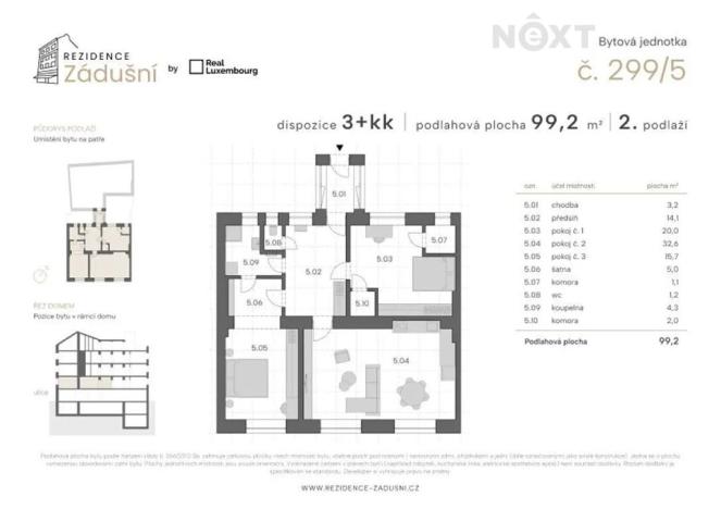Prodej bytu 3+kk, Kladno, Zádušní, 99 m2