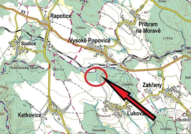 Prodej podílu lesa, Lukovany, 7040 m2